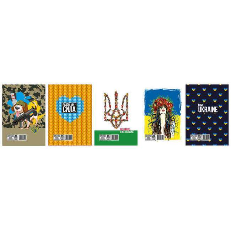 Блокнот патріотичний А7/36 арк на пружині збоку