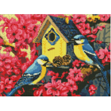 Алмазна мозаїка без підрамника - Затишна шпаківня ©art_selena_ua
