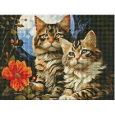 Алмазна мозаїка без підрамника - Чарівні котики ©art_selena_ua