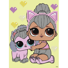 Алмазна мозаїка з частковою викладкою - LOL Surprise! Kitty Queen With Kitty Kitty