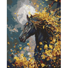 Алмазна мозаїка - Кінь і вітер ©art_selena_ua
