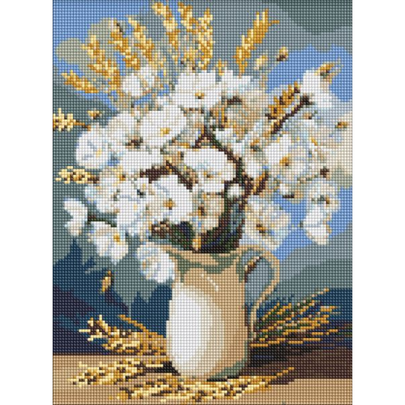 Алмазна мозаїка - Білі маки і пшениця ©art_selena_ua