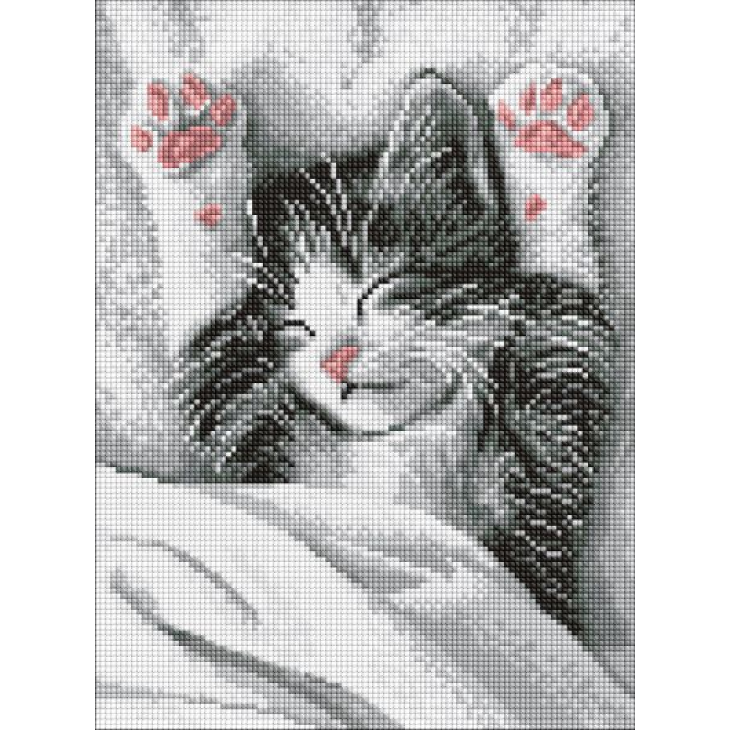 Алмазна мозаїка - Муркотливий ранок ©art_selena_ua
