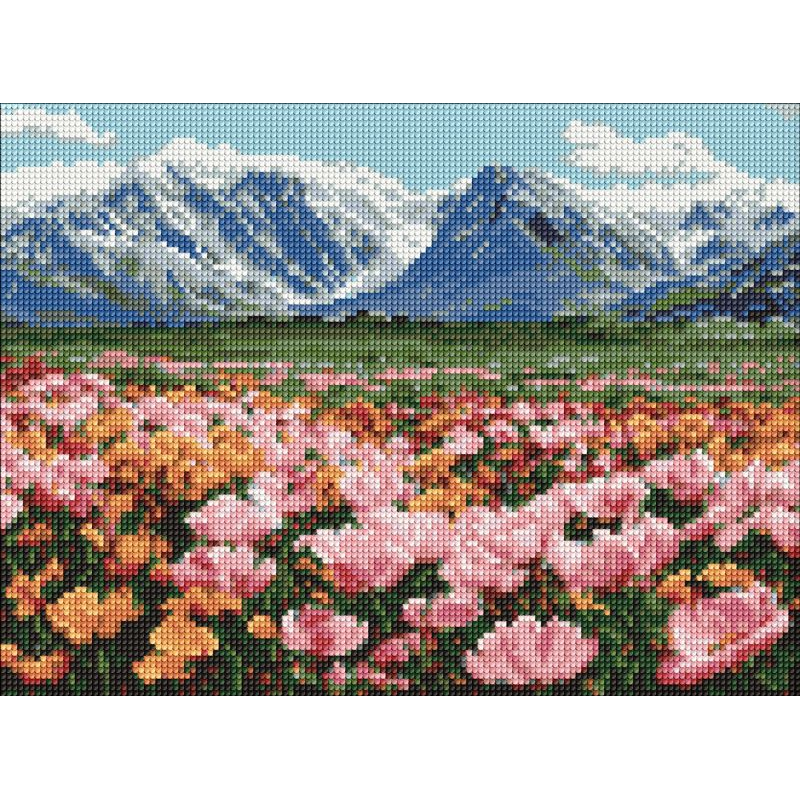 Алмазна мозаїка - Гірське поле квітів ©art_selena_ua