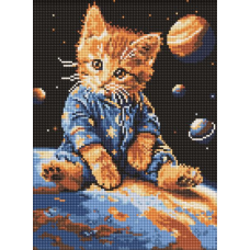 Алмазна мозаїка - Зоряний котик ©art_selena_ua