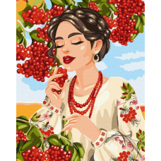 Картина за номерами - Червона калина ©krizhanskaya
