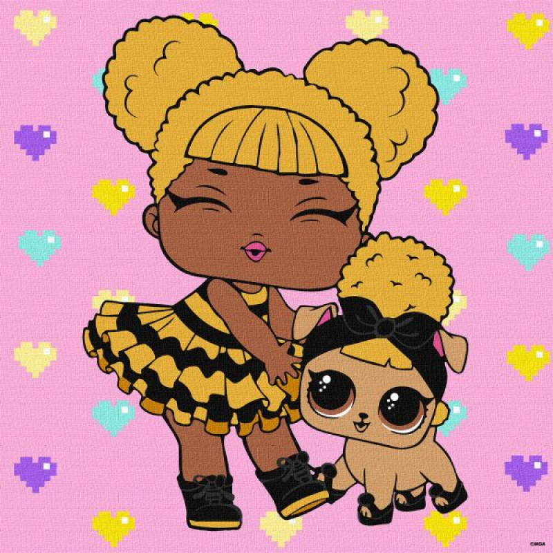 Картина за номерами - L.O.L. Surprise! TroopSurprise Queen Bee With Queen Pup