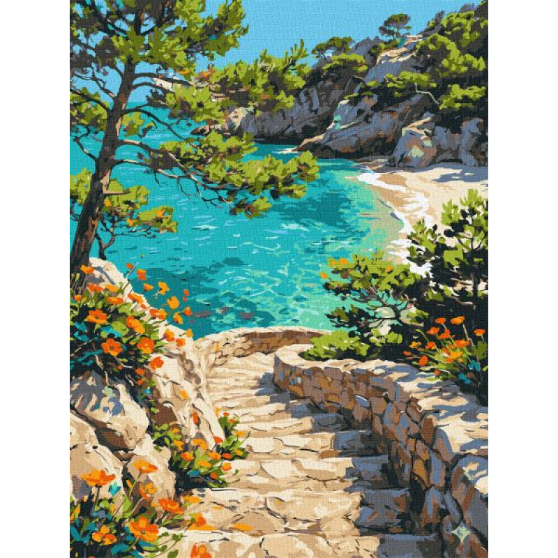 Картина за номерами - Бірюзове узбережжя мрії ©art_selena_ua