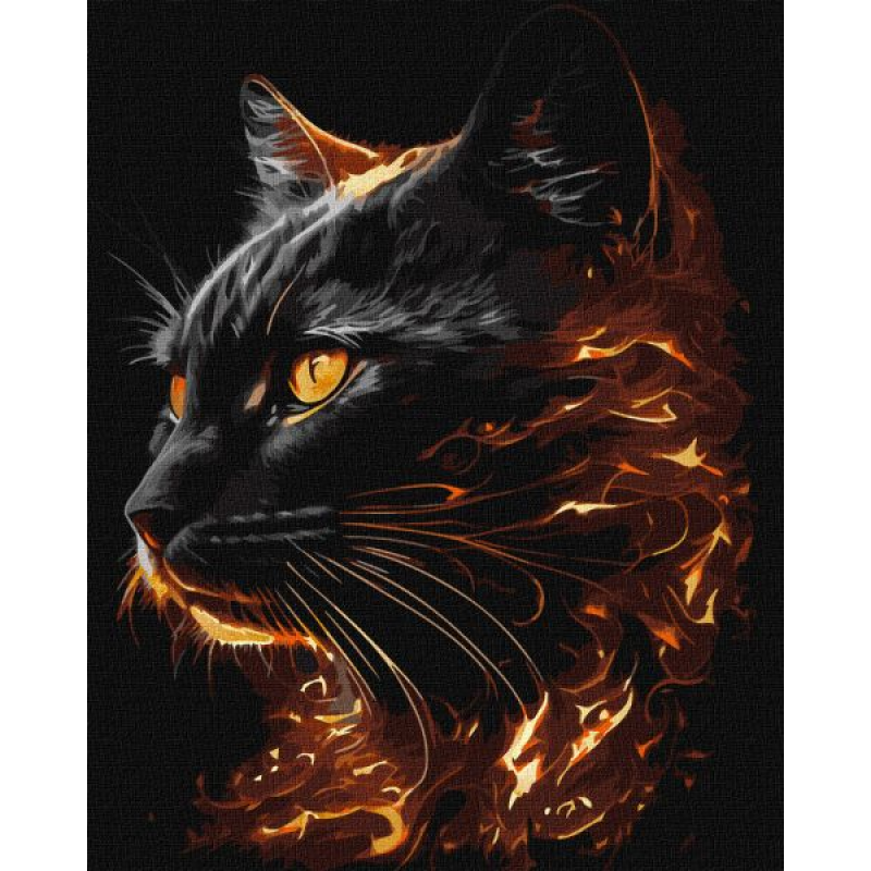 Картина за номерами - Вогняна краса з фарбами металік extra ©art_selena_ua