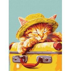 Картина за номерами - Спляче кошеня ©art_selena_ua