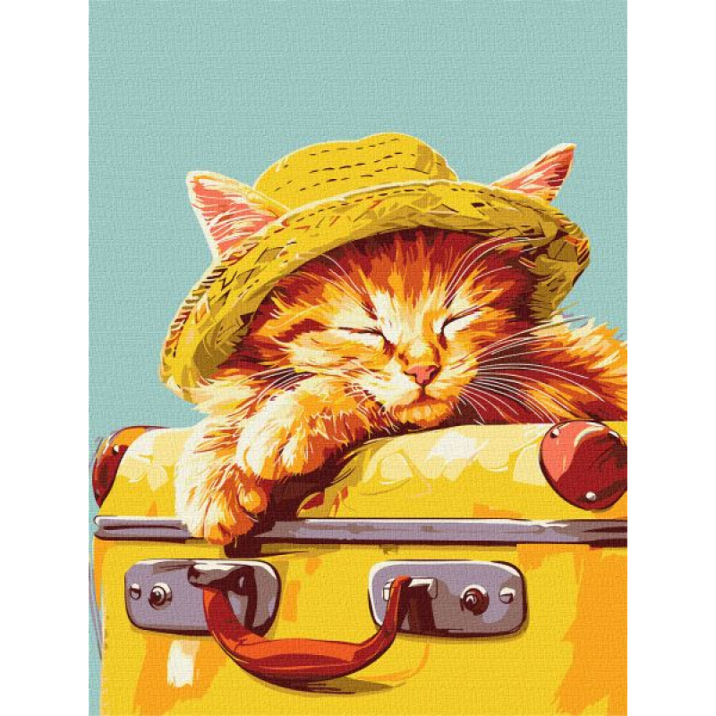 Картина за номерами - Спляче кошеня ©art_selena_ua