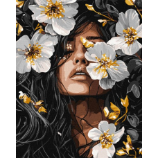 Картина за номерами - Пелюсткова музика з фарбами металік extra ©victoria_art