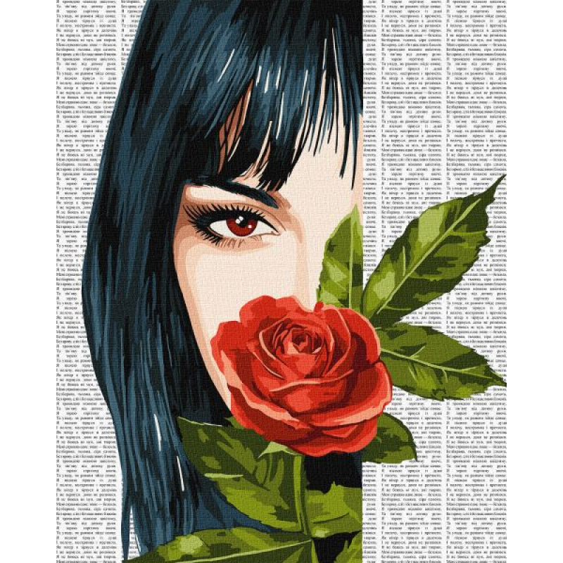 Картина за номерами - Барвиста поезія: Червона троянда ©art_selena_ua