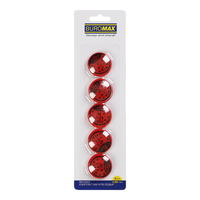 Комплект магнітів LADYBUG, 5 шт*20 мм