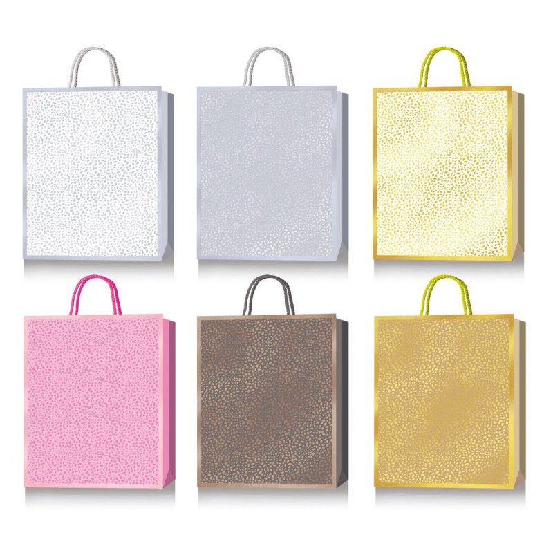 Пакет паперовий подарунковий, М:26х32х10см, тиснення фольгою BM.200043