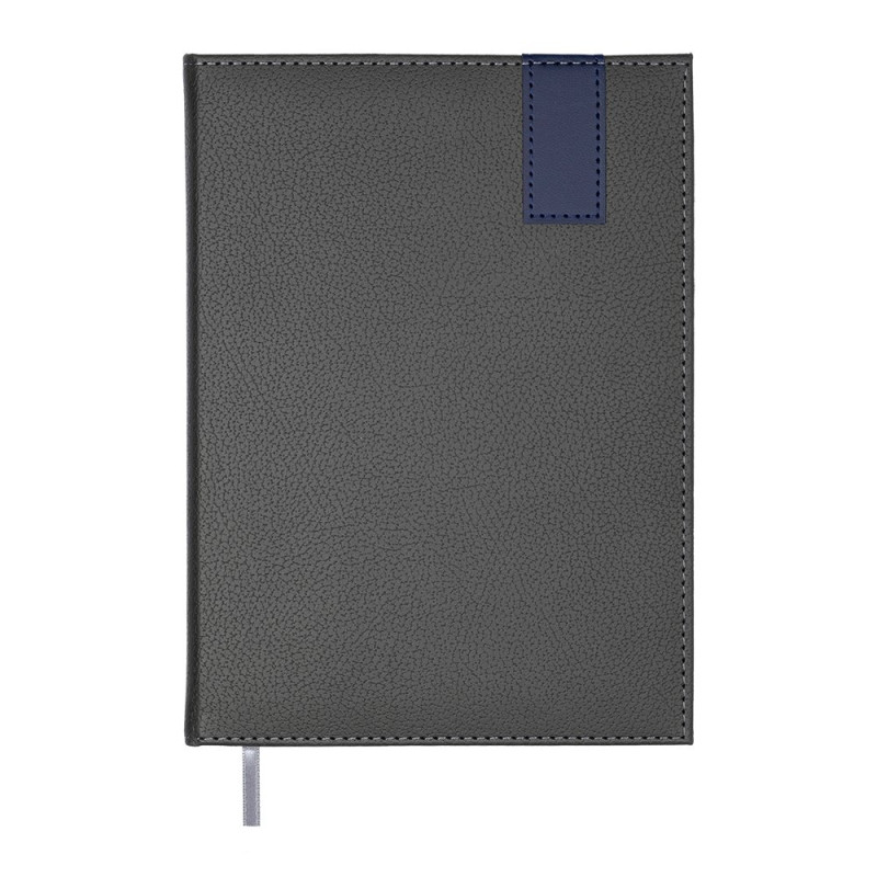 Щоденник недат. VERTICAL, A5, сірий, штуч.шкіра/поролон, 336 стор