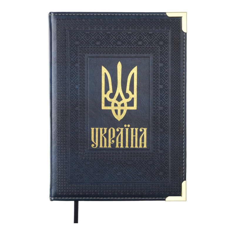 Щоденник недат. STATUT, A5, синій, штучна шкіра/поролон
