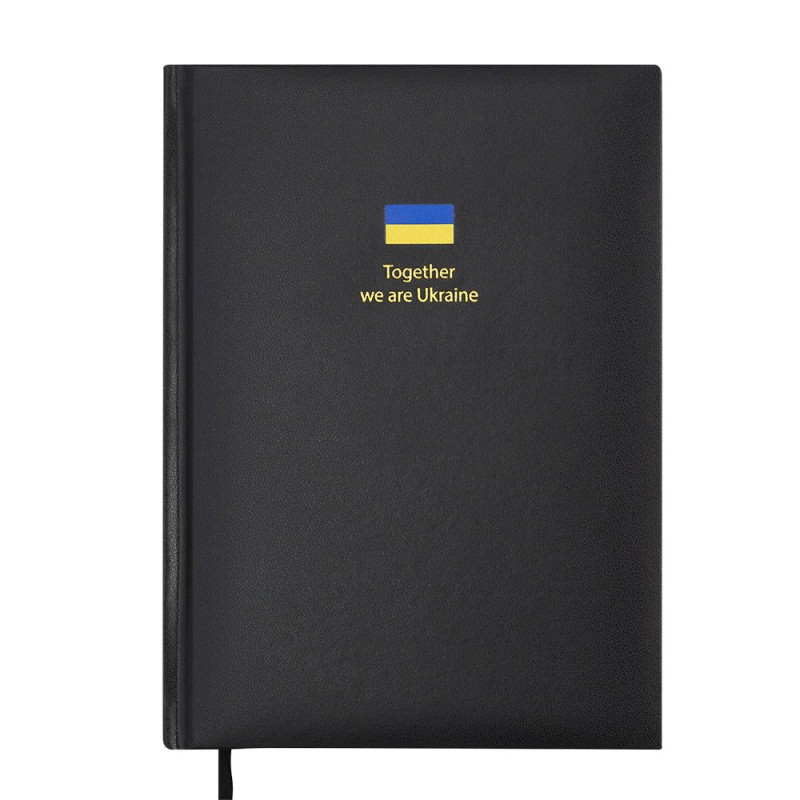 Щоденник недат. BRAVE, A5, чорний, штуч.шкіра, 336 стор
