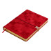 Щоденник недат. VELOUR, A5, червоний, штуч.шкіра, 336 стор