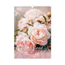 Календар настінний 2027 р., А3, 1 пружина, Flowers