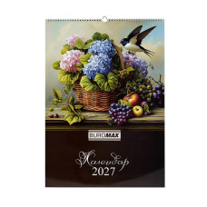 Календар настінний 2027 р., А2, 1 пружина, Flowers and birds