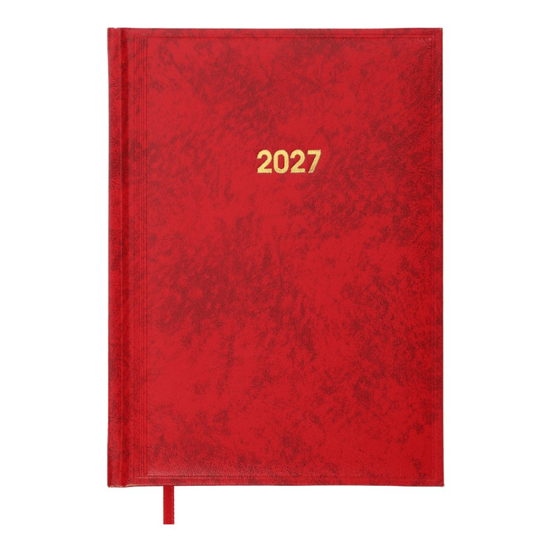 Щоденник датований 2027 BASE, А5, червоний