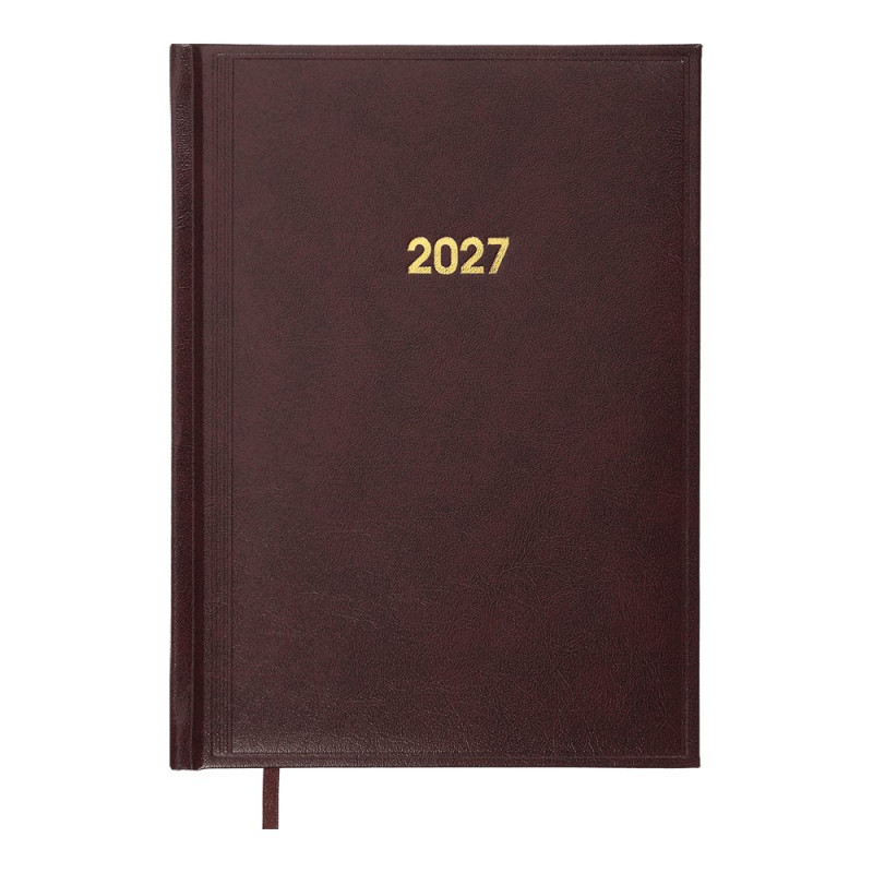 Щоденник дат. 2027 BASE(Miradur),L2U, A5, 336 стор., бордовий, вінілпапір/поролон