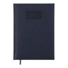 Щоденник датов. 2027 GENTLE, A5, синій, штуч. шкіра/поролон