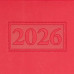 Щоденник датов. 2027 GENTLE, A5, червоний, штуч. шкіра/поролон