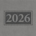 Щоденник датов. 2027 GENTLE, A5, сірий, штуч. шкіра/поролон