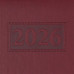 Щоденник датов. 2027 GENTLE, A5, темно-червоний, штуч. шкіра/поролон