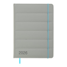 Щоденник датов. 2027 AURA, A5, сірий, штучна шкіра/поролон
