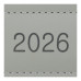 Щоденник датов. 2027 AURA, A5, сірий, штучна шкіра/поролон