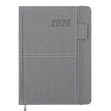 Щоденник датов. 2027 FOREVER, A5, сірий, штучна шкіра/поролон