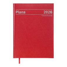 Щоденник датов. 2027 STYLE, A5, червоний, бумвініл/поролон