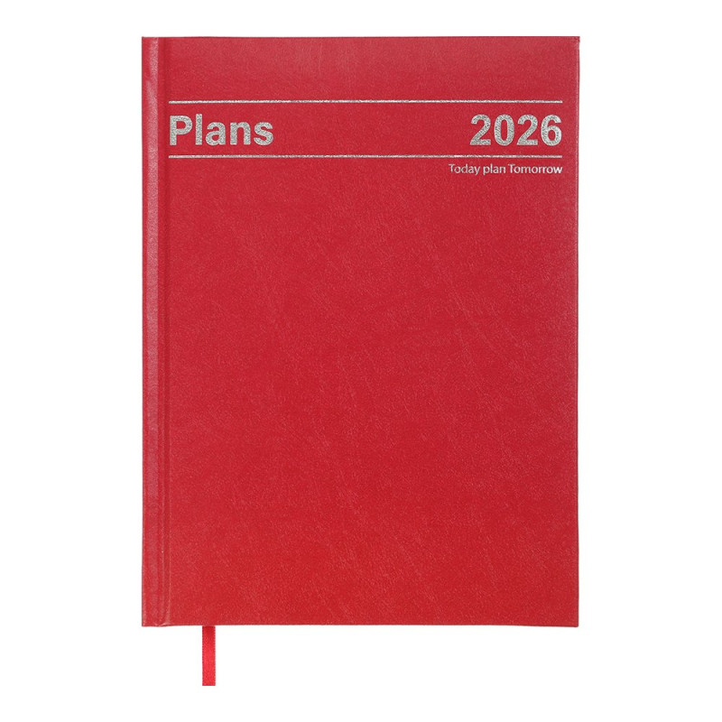 Щоденник датов. 2027 STYLE, A5, червоний, бумвініл/поролон