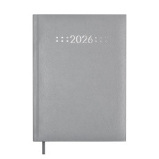 Щоденник датов. 2027 CLASSIC, A5, сірий, вінілпапір/поролон