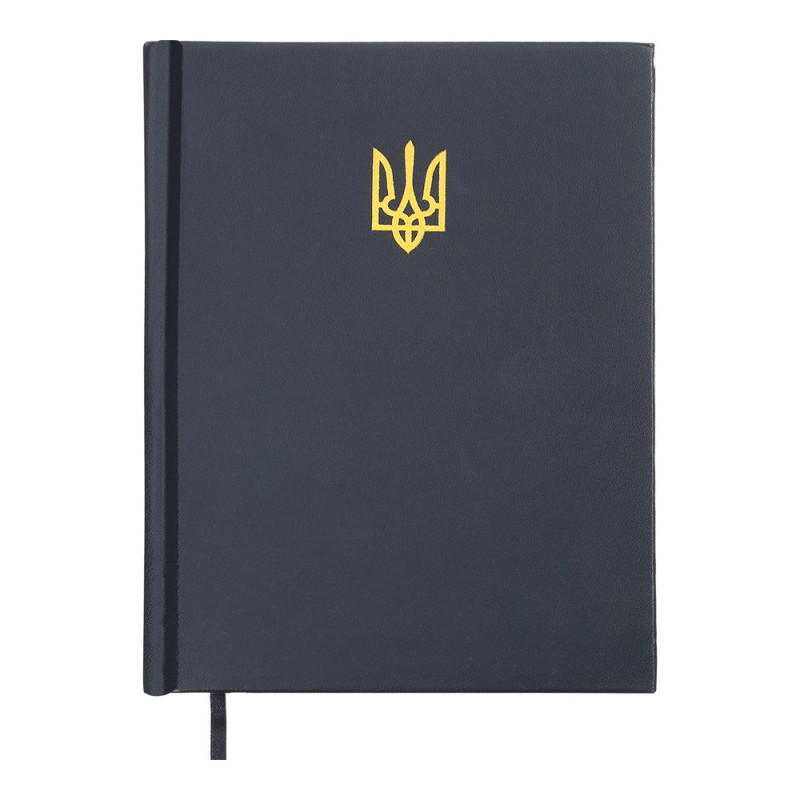Щоденник датов. 2027 POWERFUL, A5, темно-синій, вінілпапір/поролон