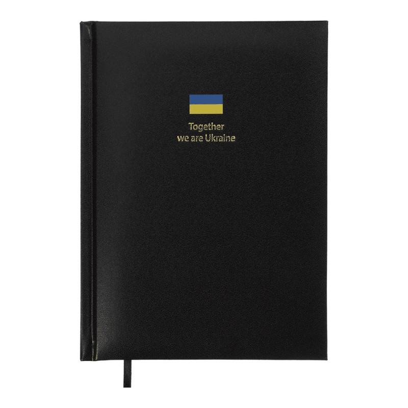 Щоденник датов. 2027 BRAVE, A5, чорний, вінілпапір/поролон