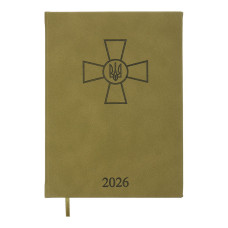 Щоденник датов. 2027 FORCES, A5, світло-коричневий, штучна шкіра/поролон
