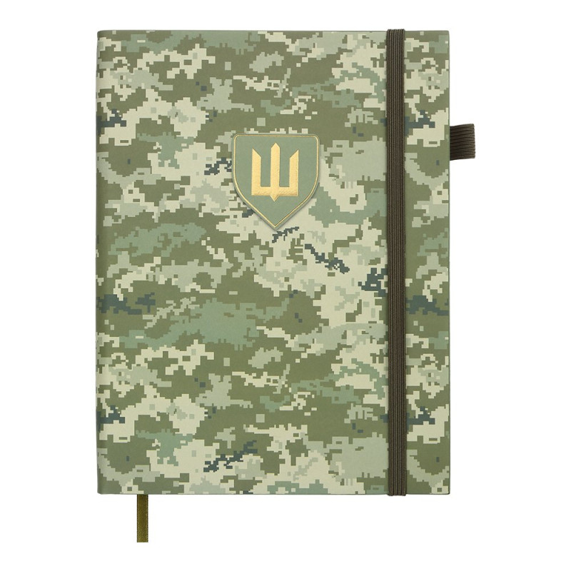 Щоденник датов. 2027 MILITARY, A5, світло-зелений, штучна шкіра