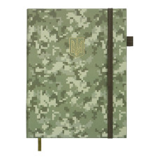 Щоденник датов. 2027 MILITARY, A5, хакі, штучна шкіра