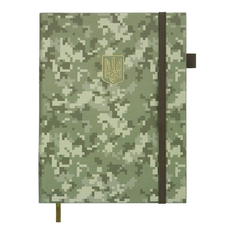 Щоденник датов. 2027 MILITARY, A5, хакі, штучна шкіра