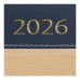 Щоденник датов. 2027 BARK, A5, синій, штуч.шкіра
