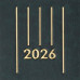 Щоденник датов. 2027 MEMORY, A5, зелений, штуч.шкіра