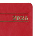Щоденник датов. 2027 MEMORY, A5, червоний, штуч.шкіра
