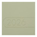 Щоденник датов. 2027 LIGHT MORANDI, A5, оливковий, штуч.шкіра