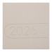 Щоденник датов. 2027 LIGHT MORANDI, A5, молочний, штуч.шкіра