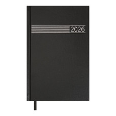 Щоденник датов. 2027 TIME, A5, чорний , бумвініл