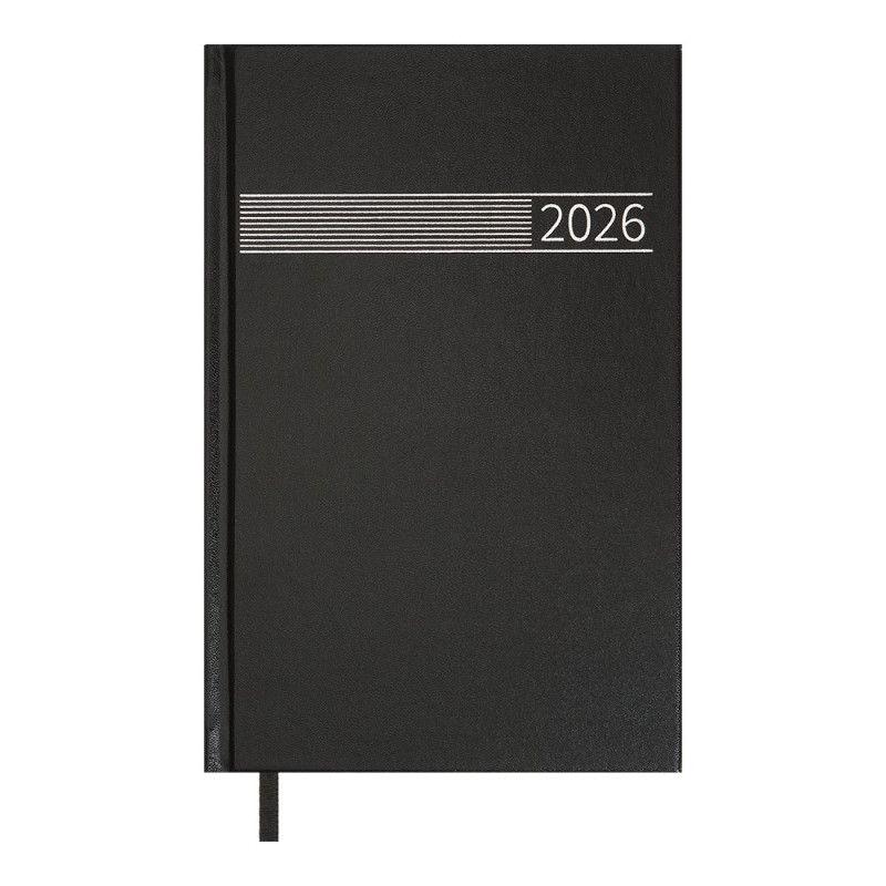 Щоденник датов. 2027 TIME, A5, чорний , бумвініл